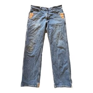 VTG! REDKAP‎ 90s Y2K Men's Carpenter Jeans RD60MW Blue Relaxed Fit 36x32